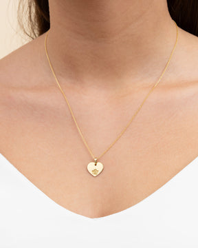 Plaques gravées Pendentif Collier Cœur Ange gardien