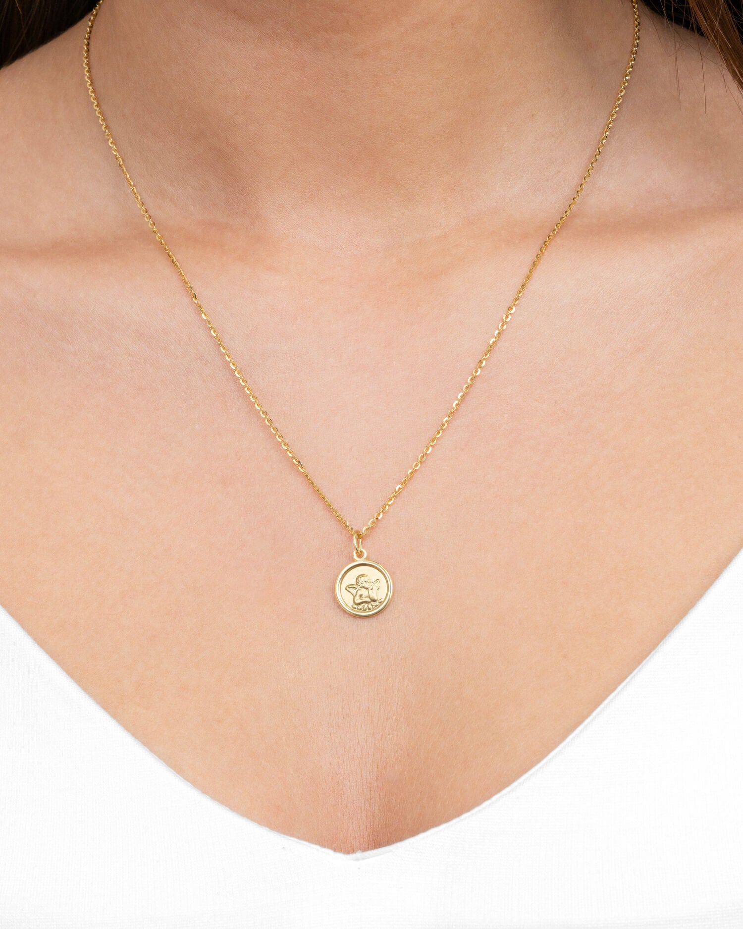 Plaques gravées Pendentif Collier Ange gardien