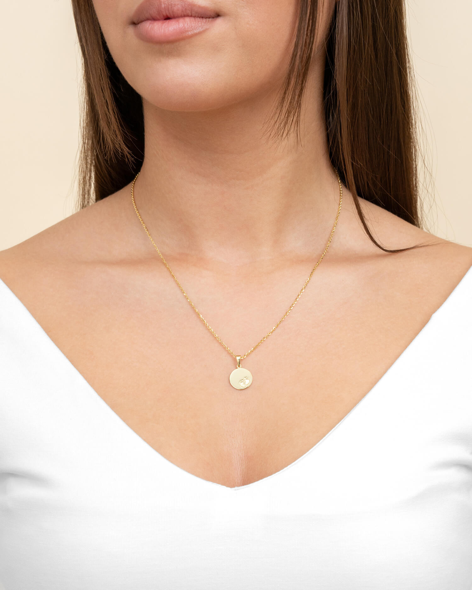 Plaques à graver Pendentif Collier Pieds de bébé 12mm