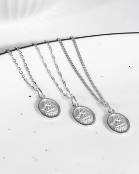 Plaques gravées Pendentif Collier Ange gardien