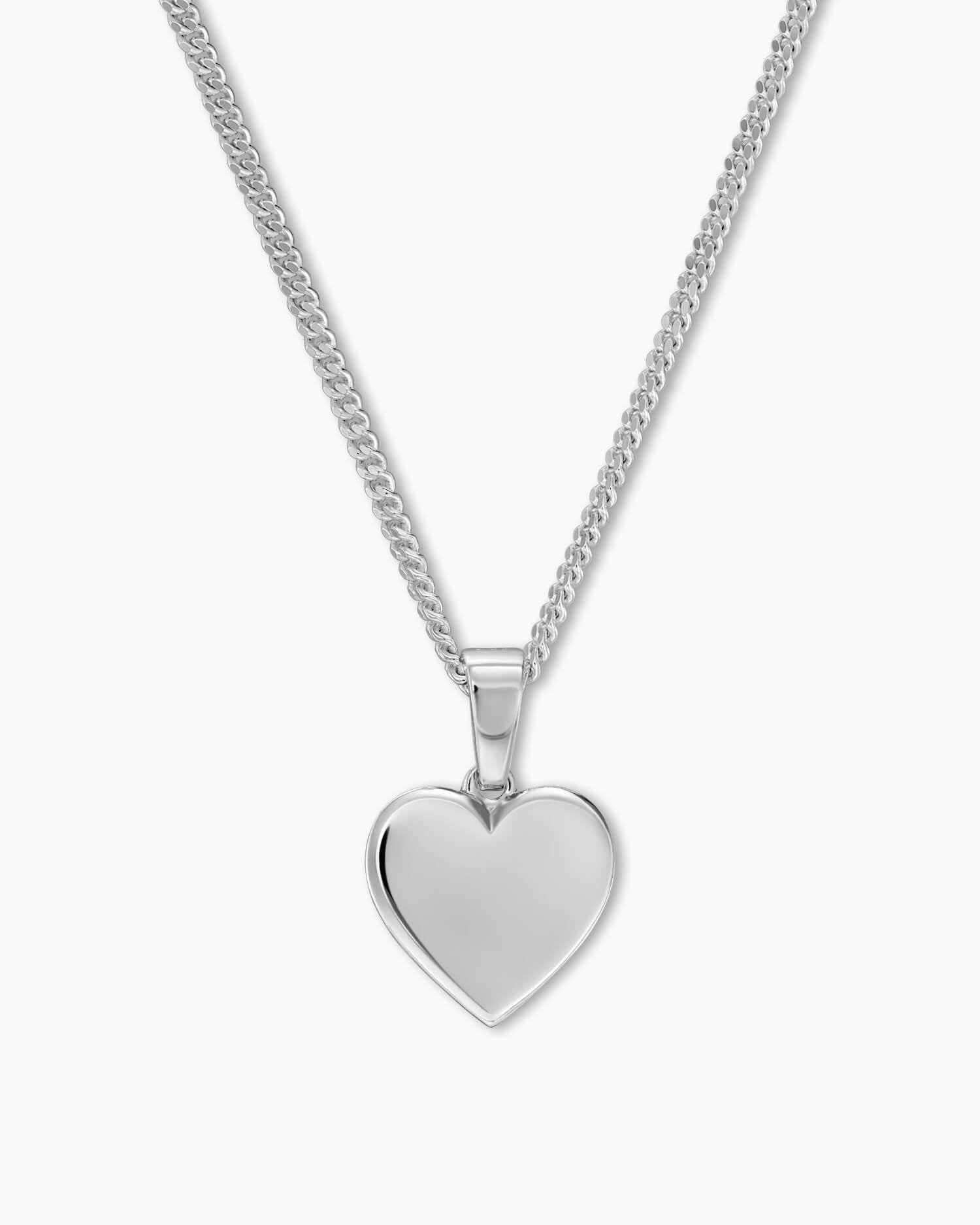 Collier coeur plaque gravure pendentif 10mm