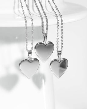 Collier coeur plaque gravure pendentif 12mm