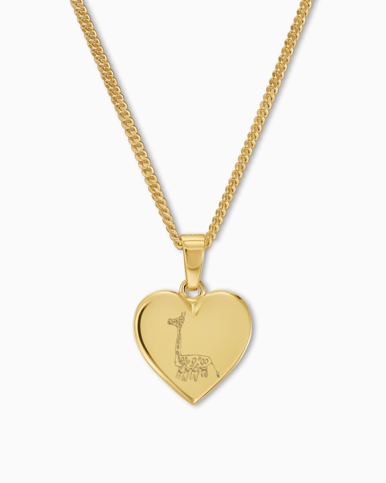 Dessin personnalisé Collier Coeur Plaque à graver Pendentif 12mm