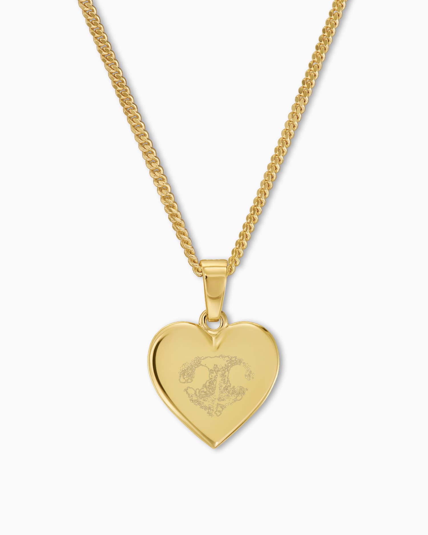 Empreinte de nez coeur Collier Plaque à graver Pendentif 12mm