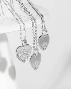 Plaques gravées Pendentif Collier Cœur Ange gardien