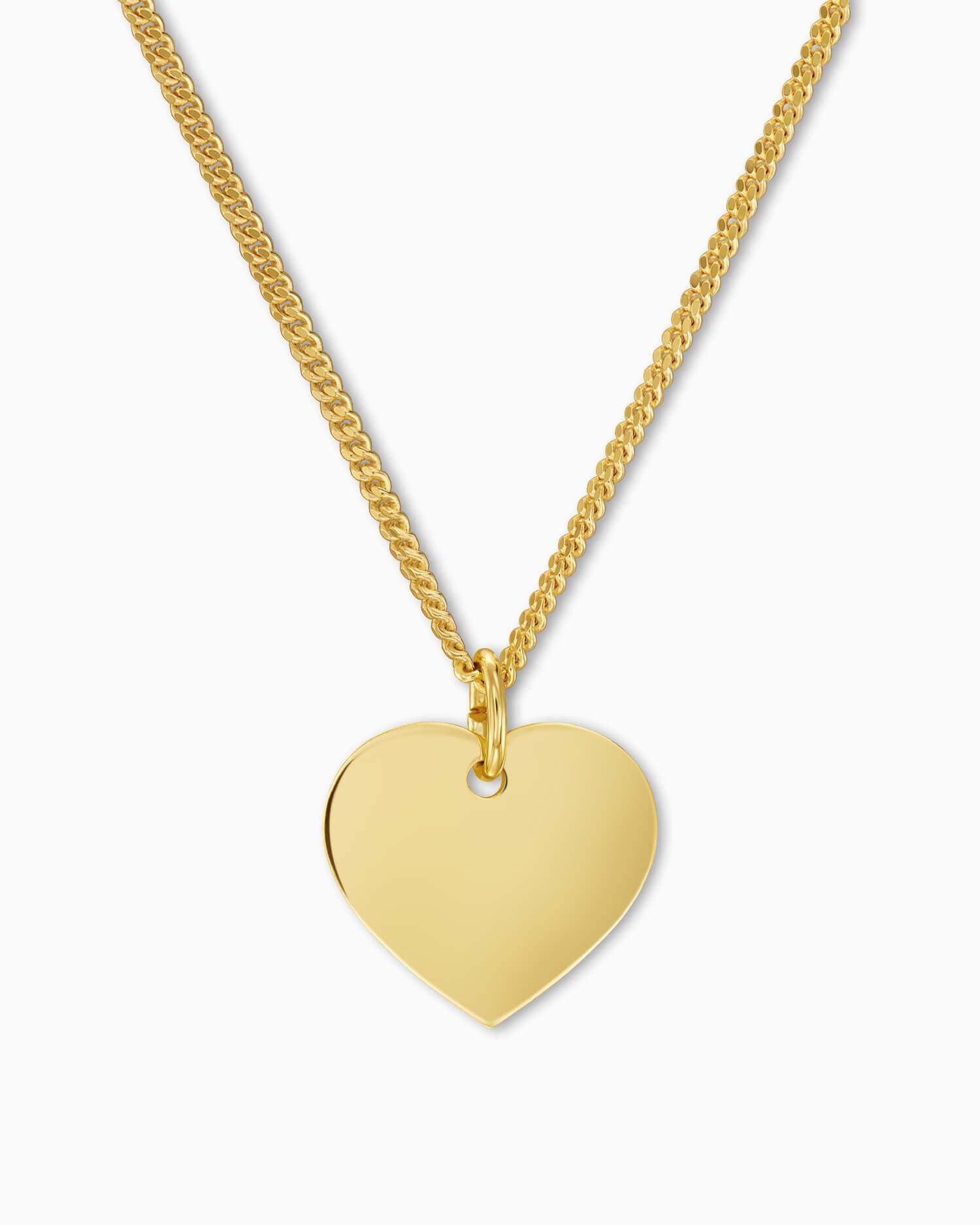 Collier coeur plaque gravure pendentif 13mm