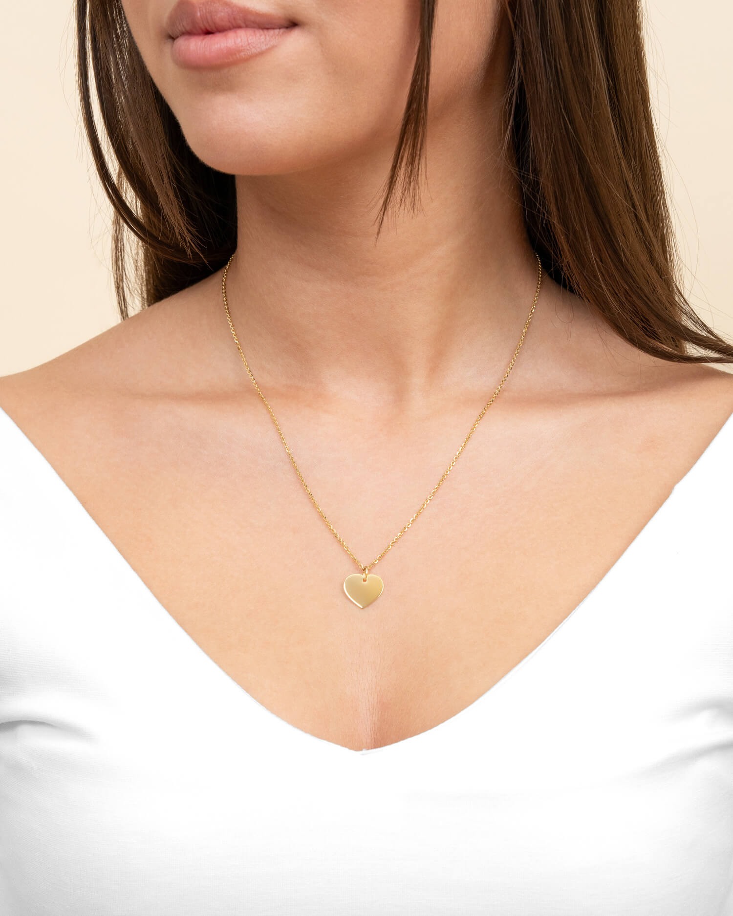 écriture Uploud coeur collier plaque gravure pendentif 13mm