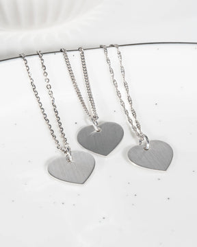 écriture Uploud coeur collier plaque gravure pendentif 13mm