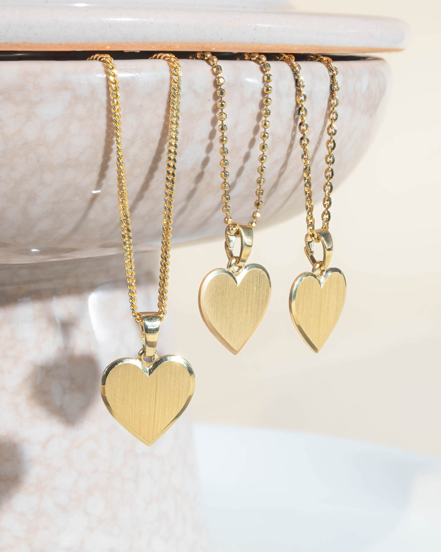 Collier coeur plaque gravure pendentif 12mm