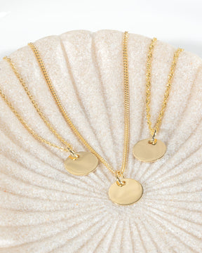 Plaques de gravure Collier Pendentif Rond 10mm