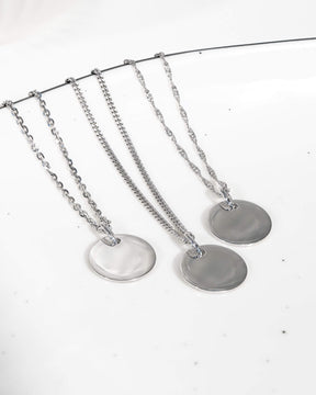 Empreinte de la main Plaques à graver Collier Pendentif Rond 12mm