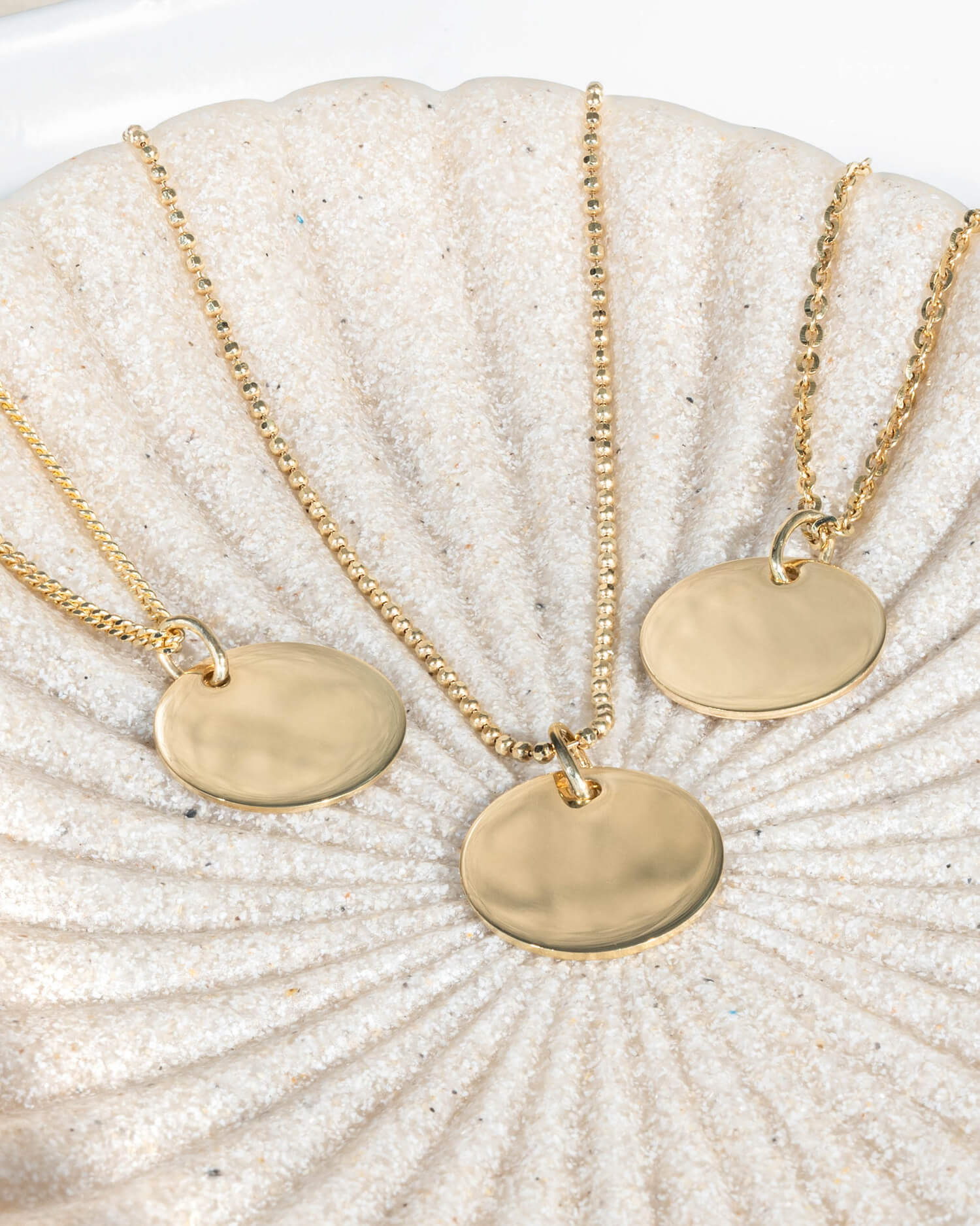 Plaque de gravure Collier Pendentif Rond 14mm