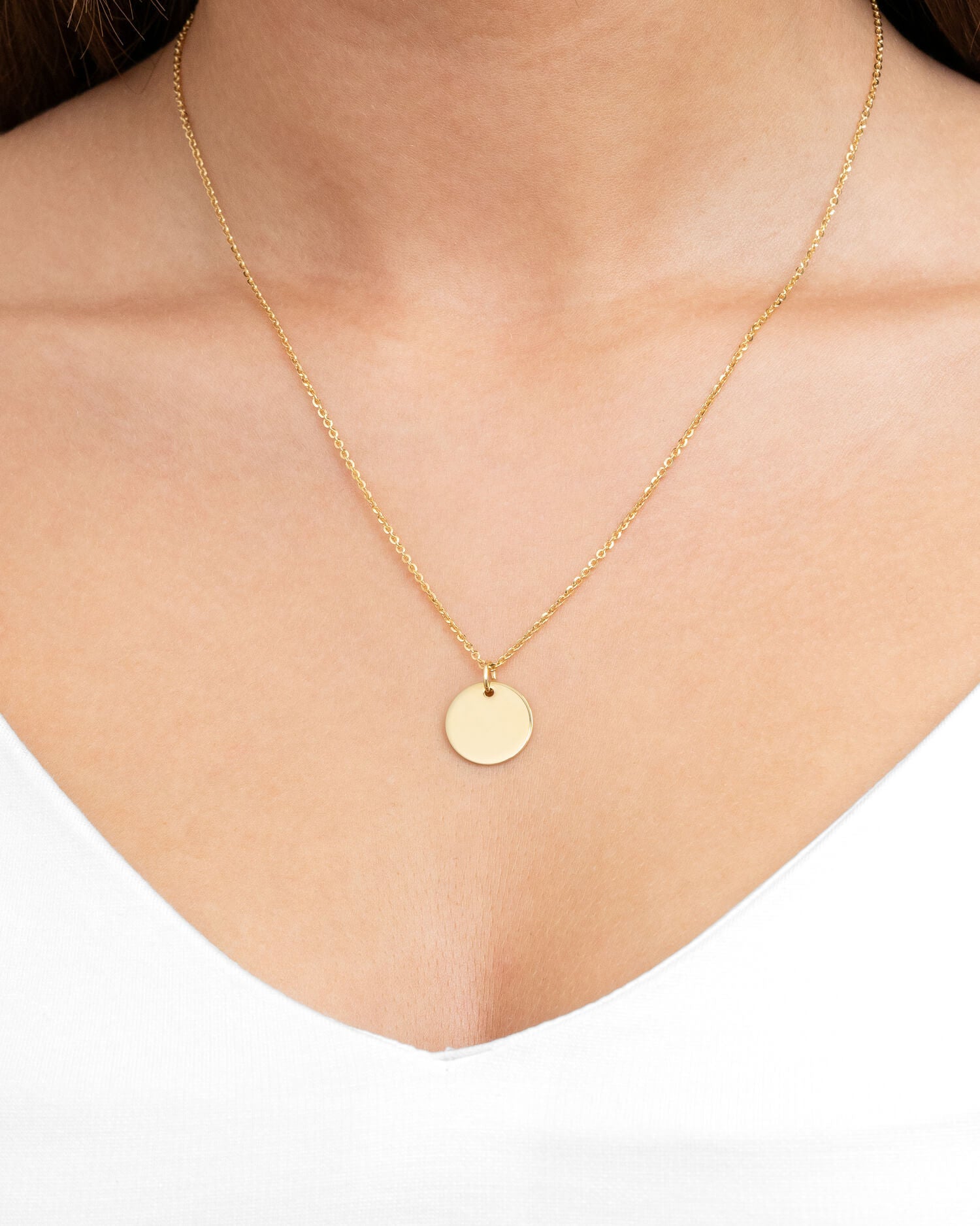 Plaques de gravure Collier Pendentif Rond 14mm