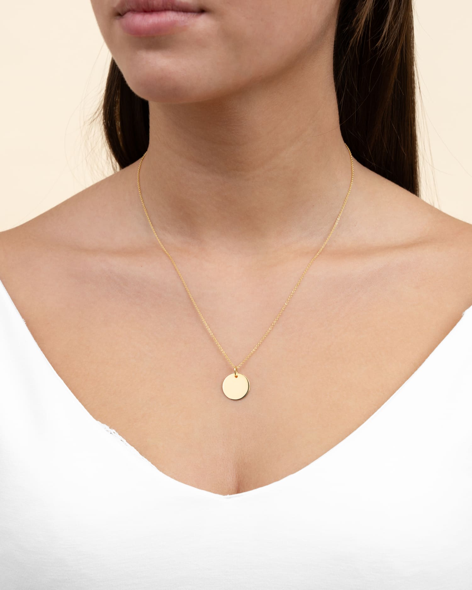 Plaques de gravure Collier Pendentif Rond 14mm