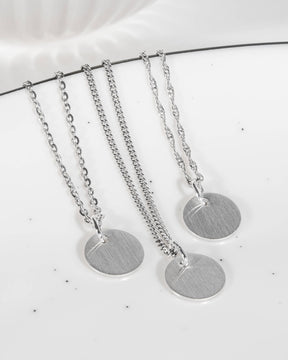 Plaque de gravure Collier Pendentif Rond 10mm