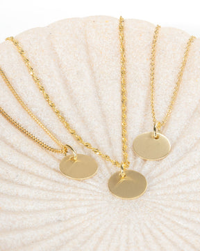 Plaque de gravure Collier Pendentif Rond 10mm