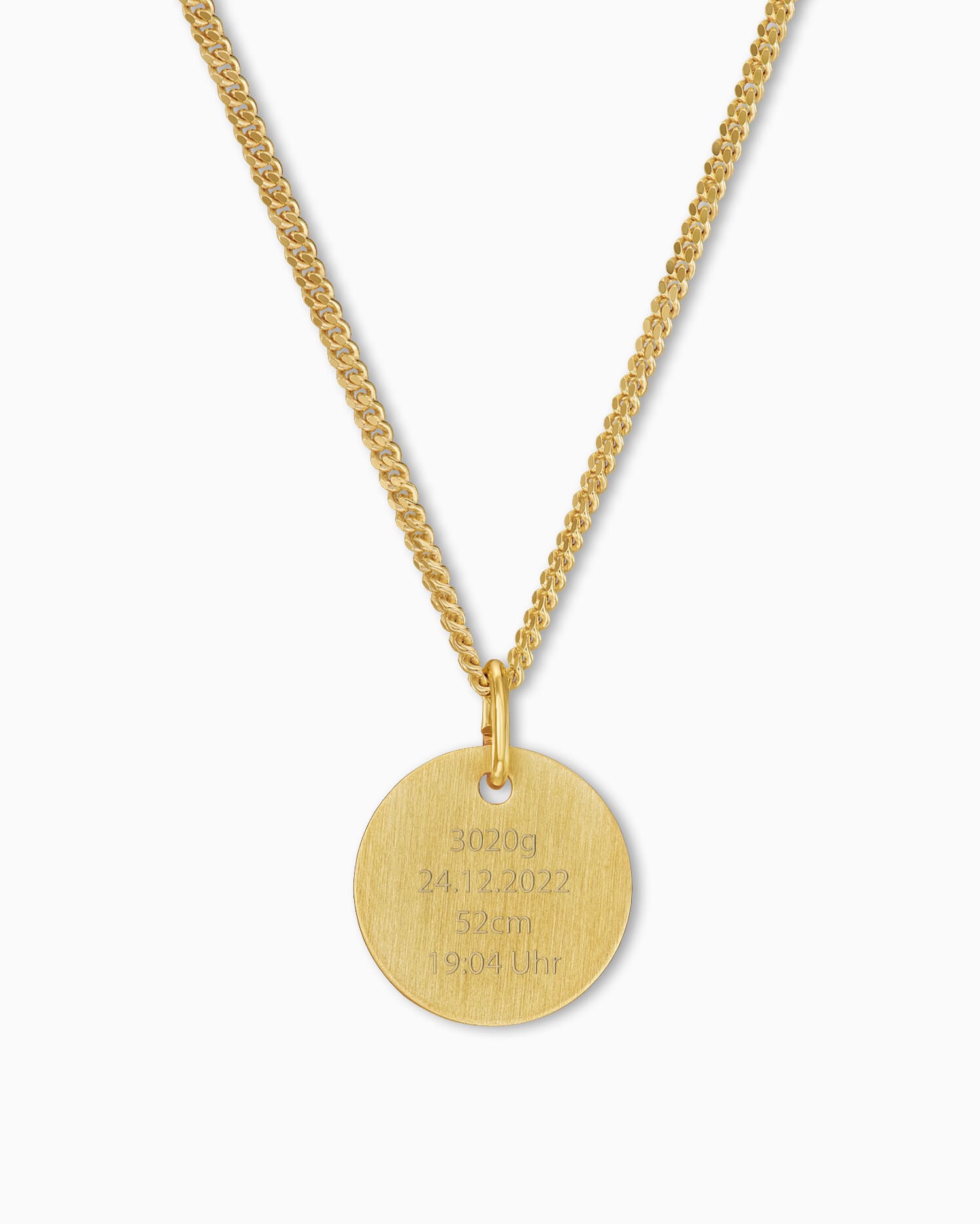 Dates de naissance Plaque de gravure Collier Pendentif Rond 12mm