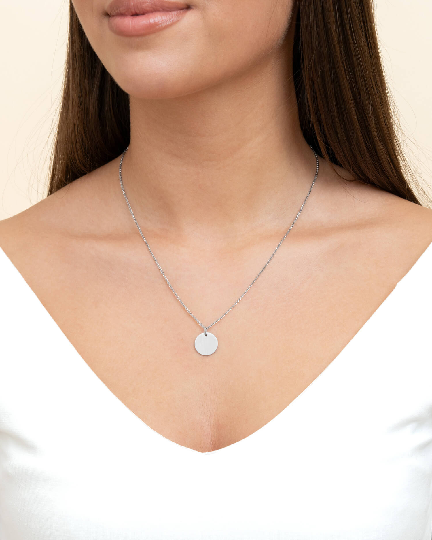Plaques de gravure Collier Pendentif Rond 14mm