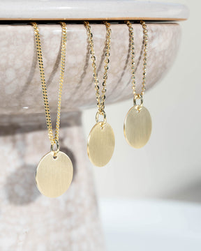 Plaque de gravure Collier Pendentif Rond 14mm