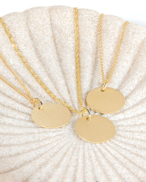 Plaque de gravure Collier Pendentif Rond 14mm