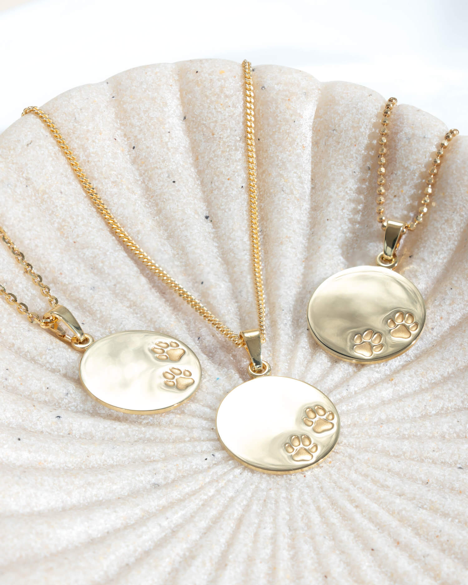 Plaques à graver Collier Pendentif Empreinte de patte 16mm