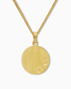 Plaques à graver Collier Pendentif Empreinte de patte 16mm