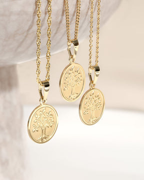 Plaques gravées Collier Pendentif Arbre de vie 12mm