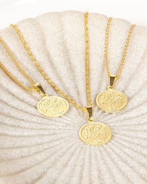 Plaques gravées Collier Pendentif Arbre de vie 12mm