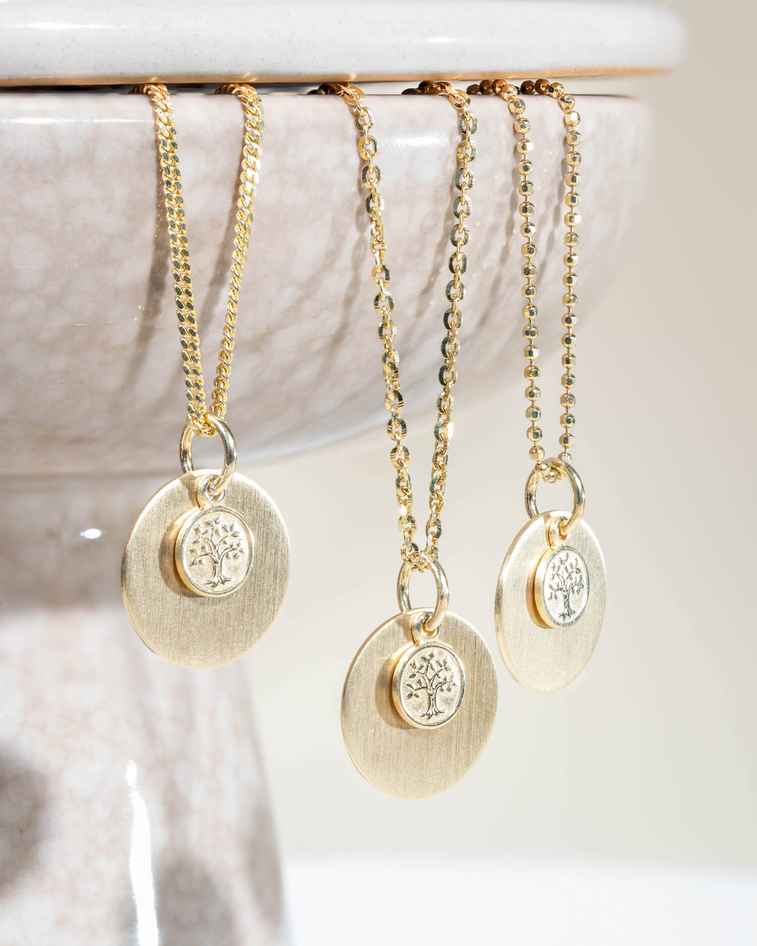 Plaques gravées Collier Pendentif Arbre de vie 12mm