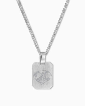 Empreinte nasale Plaques à graver Collier Pendentif Carré