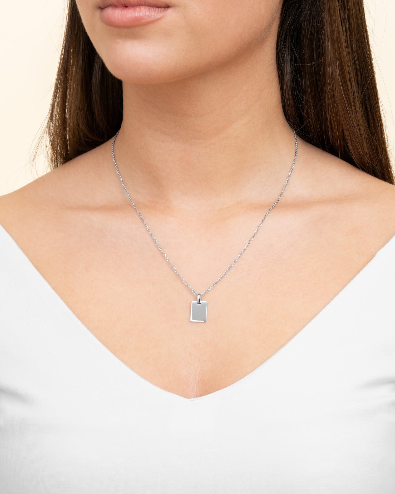 Écriture Uploud Plaques à graver Collier Pendentif Angulaire