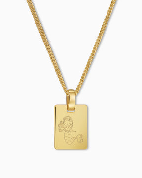 Symboles d'enfants Plaques gravées Collier Pendentif Carré