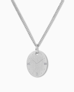 Montre de naissance Plaques gravées Collier Pendentif Ovale