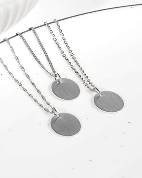Empreinte de pied Plaques à graver Collier Pendentif Ovale