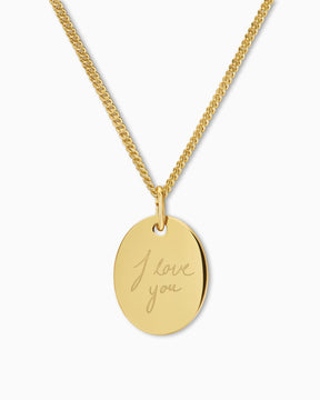 Écriture Uploud Plaques à graver Collier Pendentif Ovale