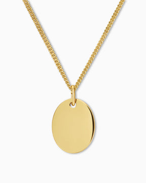 Plaques gravées Pendentif Collier Ovale