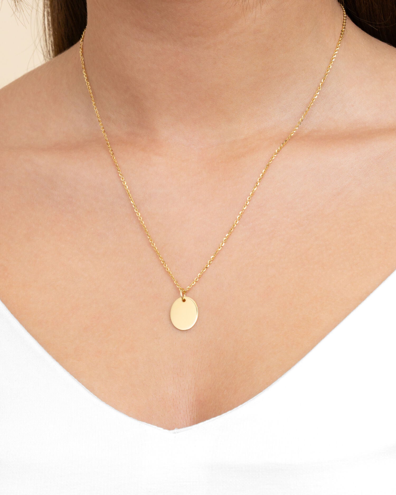 Empreinte digitale Plaques gravées Collier Pendentif Ovale