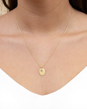 Plaques gravées Collier Pendentif Ovale Zirconia