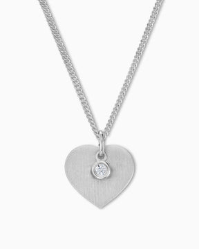 Collier coeur plaque gravure pendentif zirconium