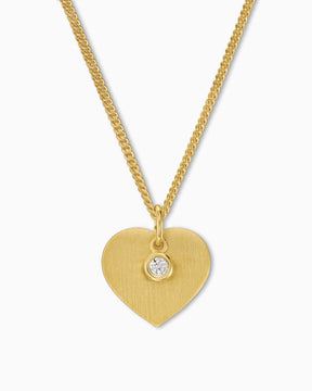Collier coeur plaque gravure pendentif zirconium
