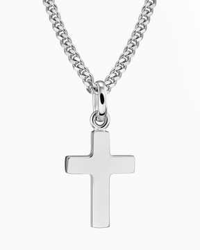 Collier Croix Plaque de gravure Pendentif Poli