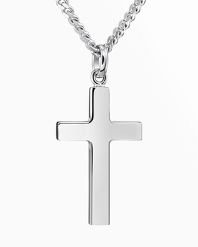 Collier Croix Plaque de gravure Pendentif Poli