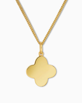 Collier Trèfle à quatre pattes Plaque gravée