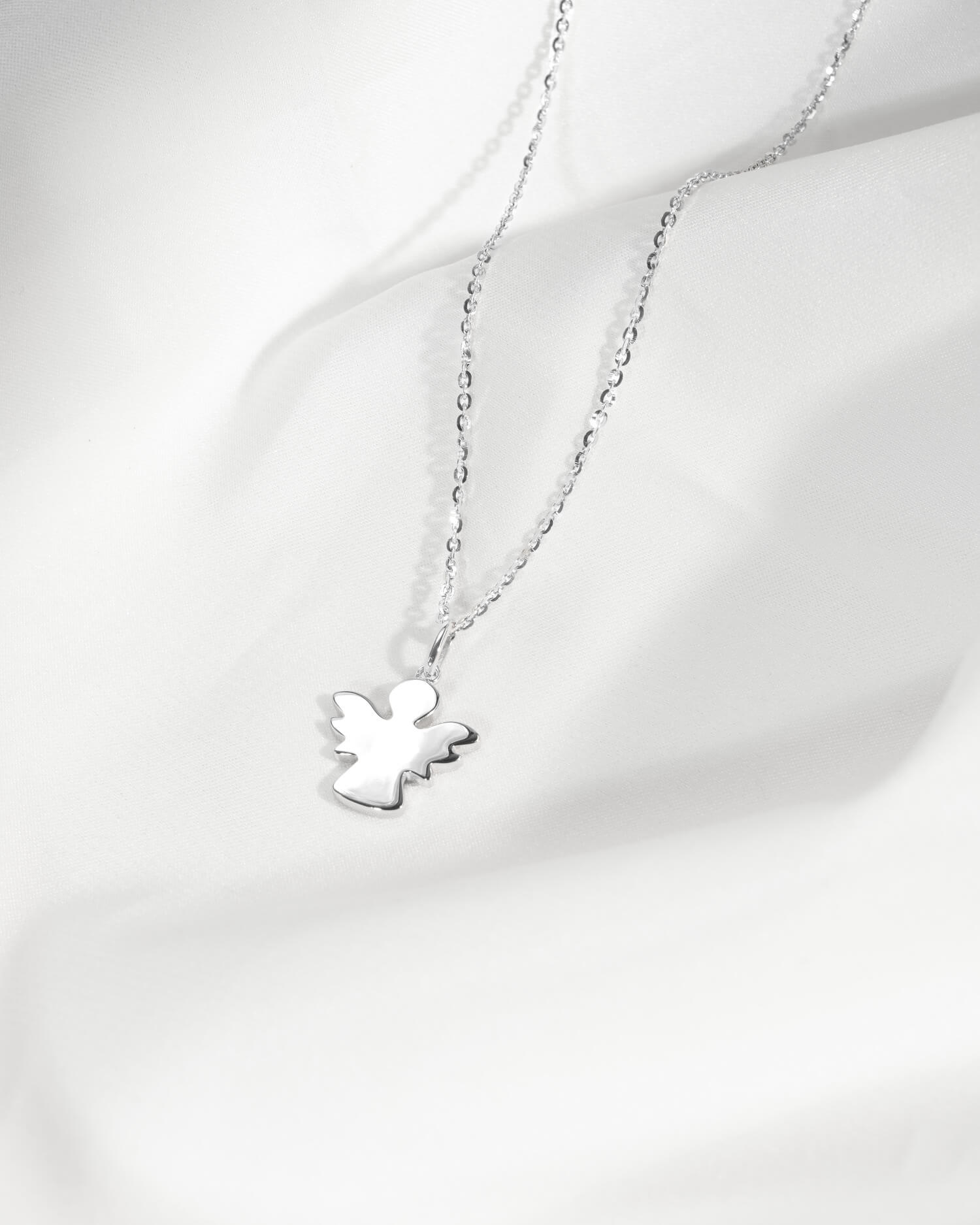 Collier ange pendentif plaque à graver