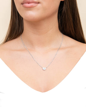 Empreinte de pied Cœur Collier Plaque à graver Pendentif
