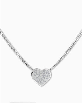 Empreinte nasale Cœur Collier Plaque à graver Pendentif