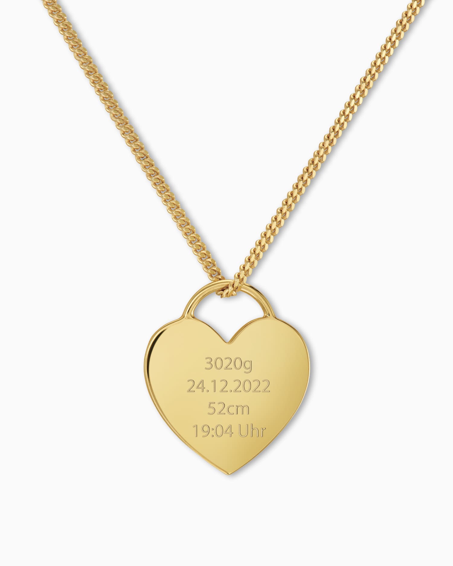 Dates de naissance Cœur Collier Plaque à graver Pendentif