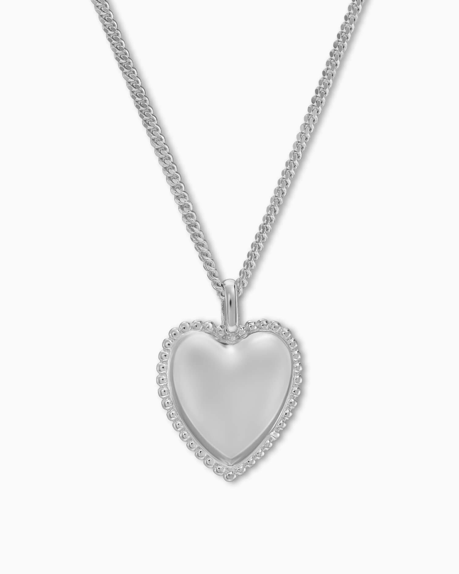 Collier coeur plaque gravure pendentif