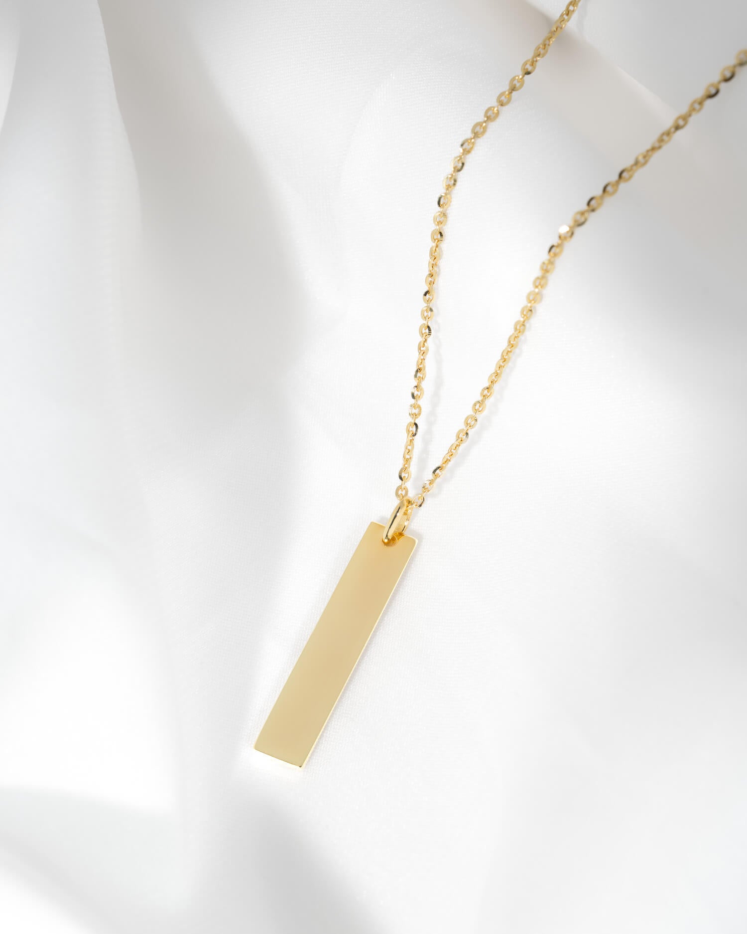 Collier Bar Pendentif plaque à graver