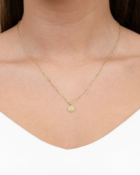 Plaques gravées Collier Pendentif Zirconium Rond